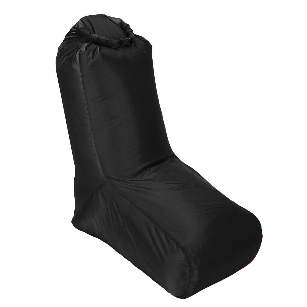 Outdoor Inflating Beach Camping Lounger Pillow Chair Air Bed Lazy Sofa Black