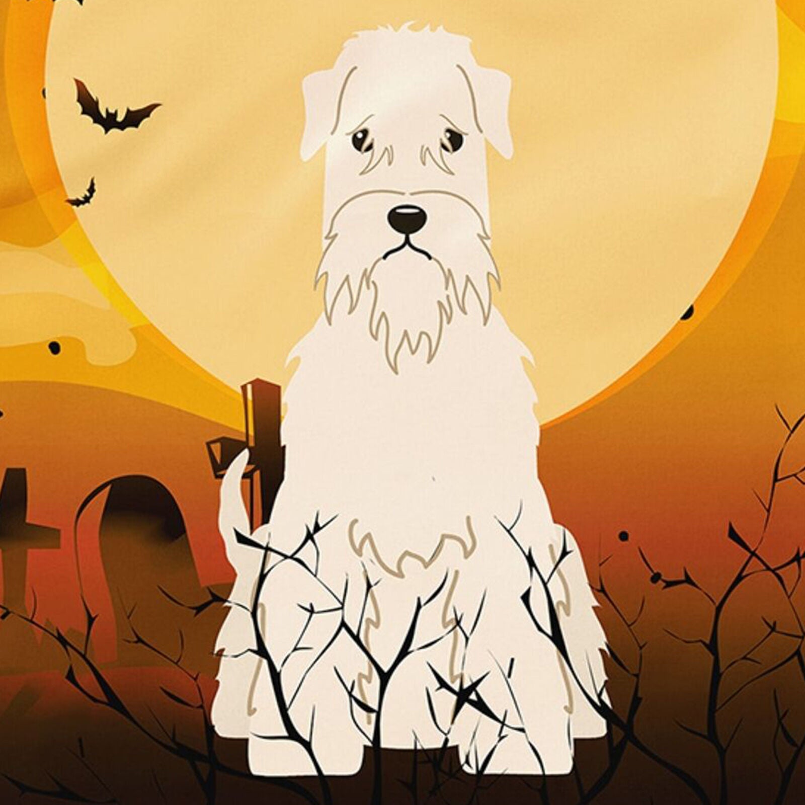 "Caroline's Treasures BB4327GF Halloween Soft Coated Wheaten Terrier Garden