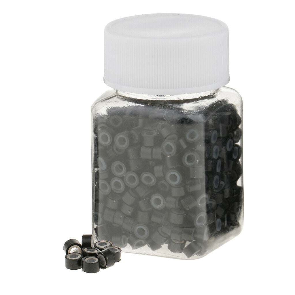 1000 Pieces Hair Extension Silicone Loop Micro Beads