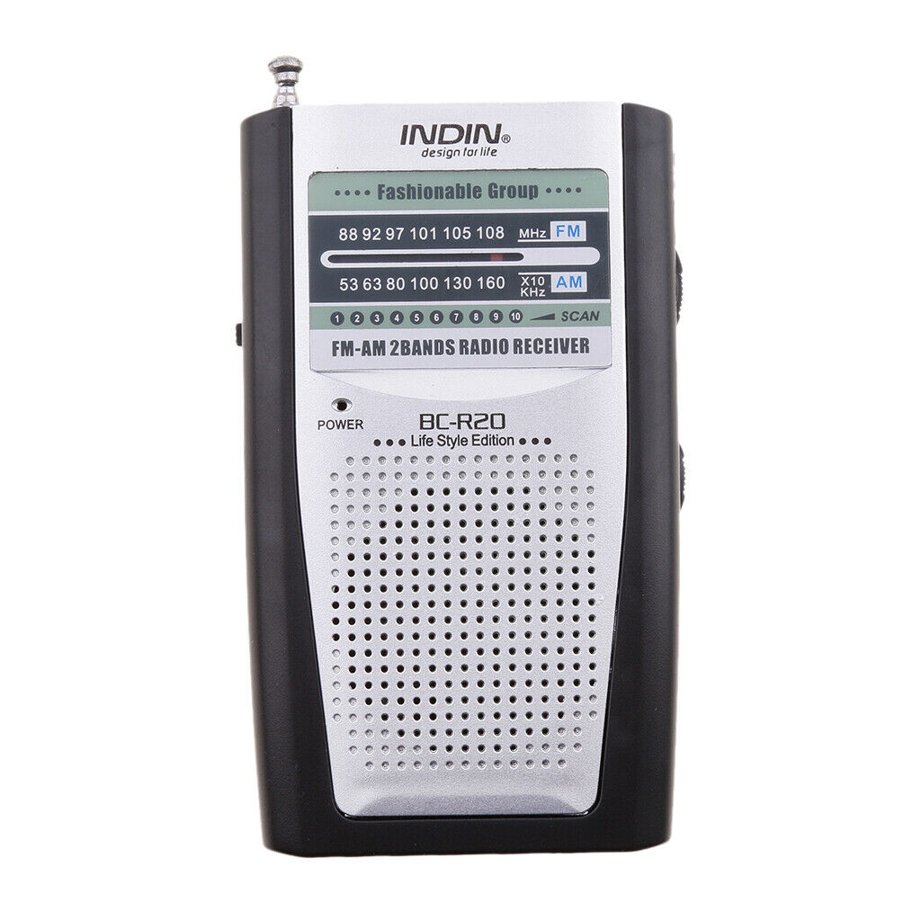 BC-R20 Portable Pocket Mini AM / FM Radio with Speaker and Belt Clip