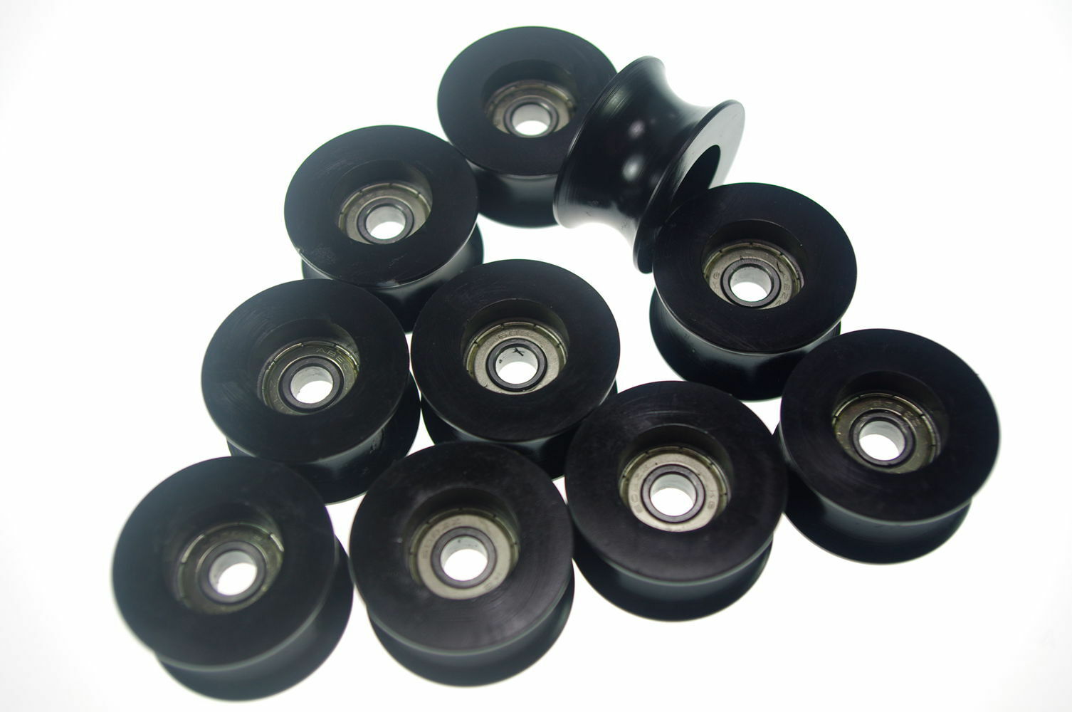 (10)8*40*20.7mm 0840UU 8mm Groove Guide Pulley Sealed Rail BallBearing 8*40*20.7