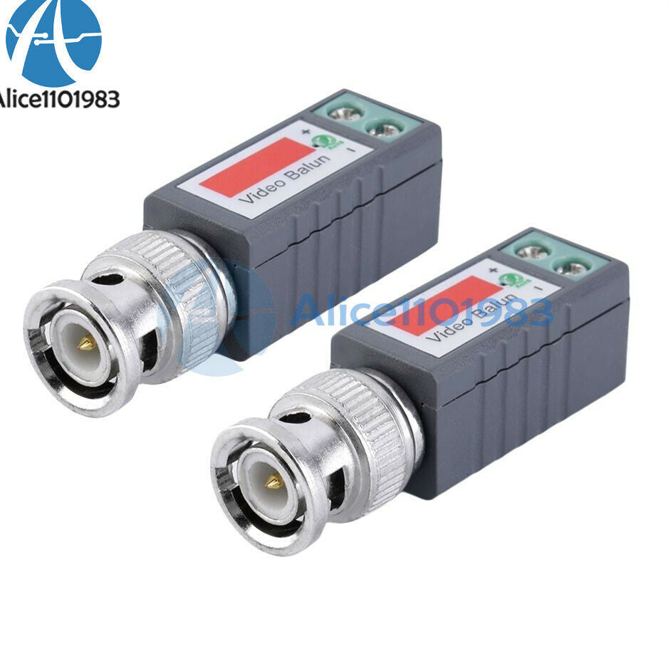 1Pair Durable CCTV Passive Video Balun UTP Transivers CAT5 BNC CONNECTORS