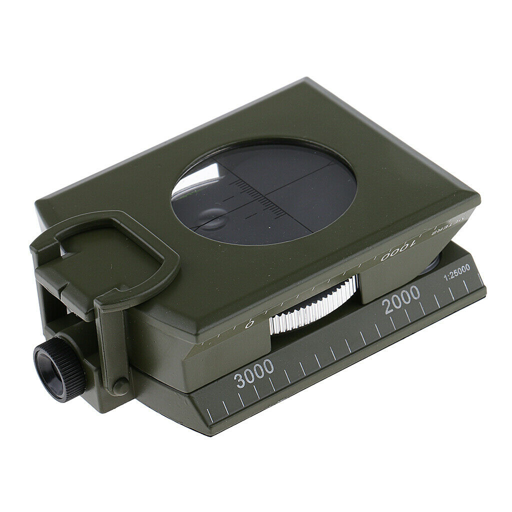Pocket Army Geology Sighting Compass Inclinometer Hiking Satellite
