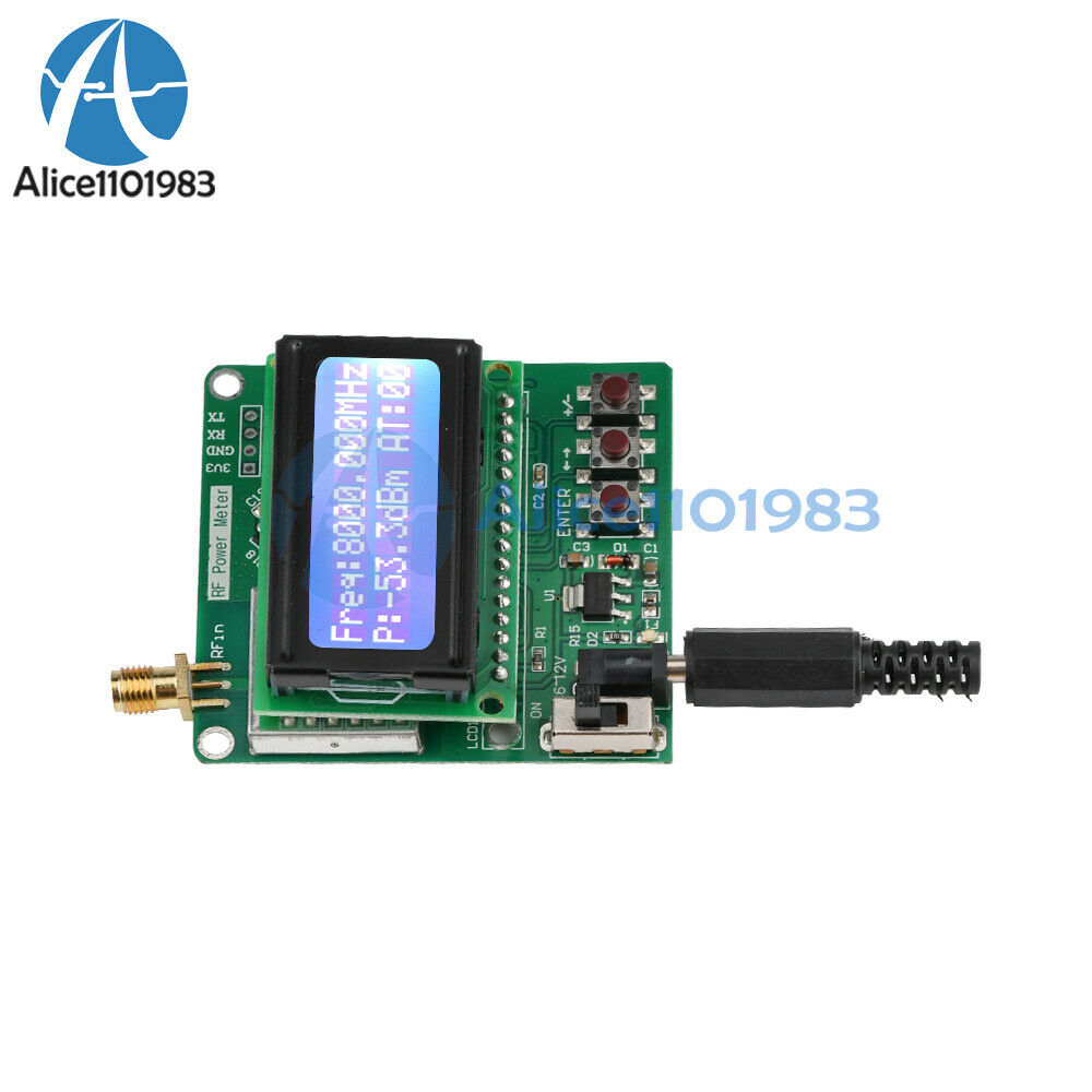 -60dBm to -5dBm Power RF Meter Attenuation Digital Display Signal Strength Board