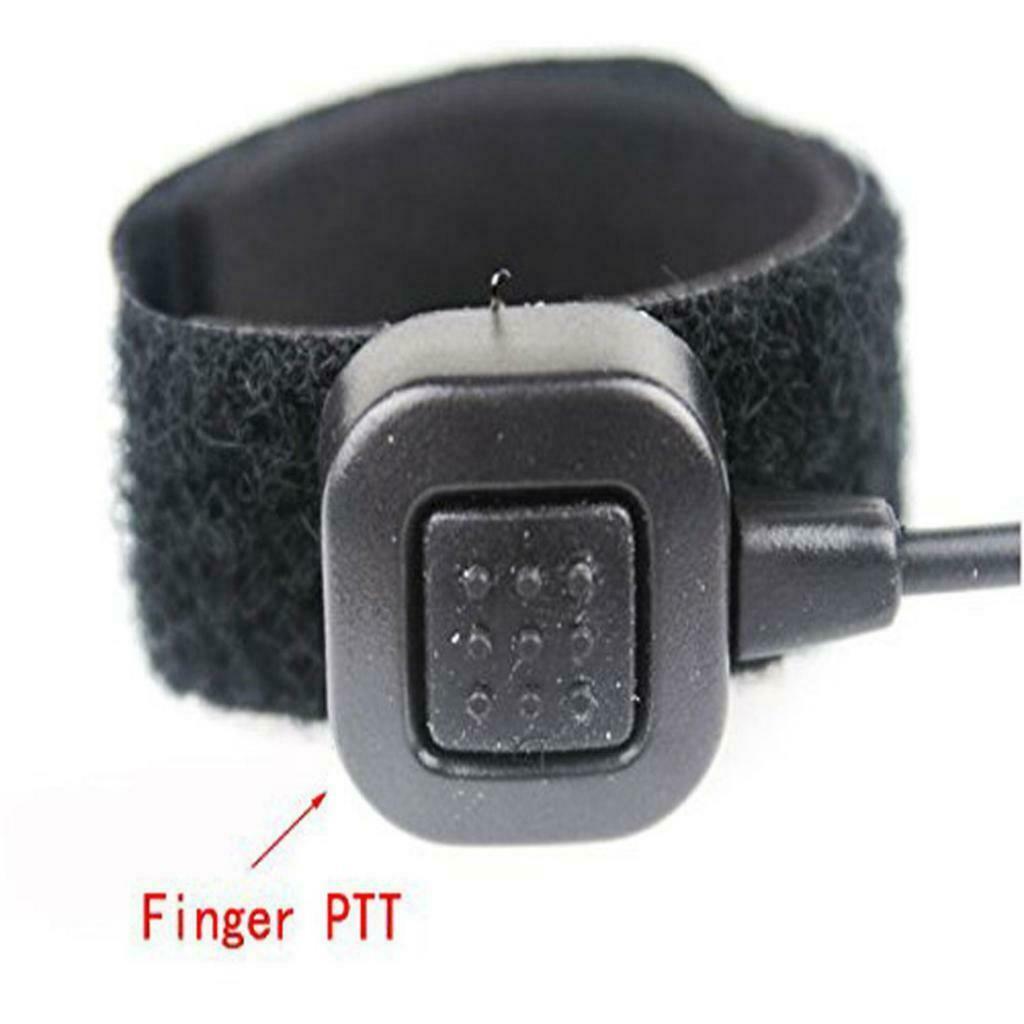 2 Pin Throat Mic Covert Acoustic Tube Earpiece Headset with PTT