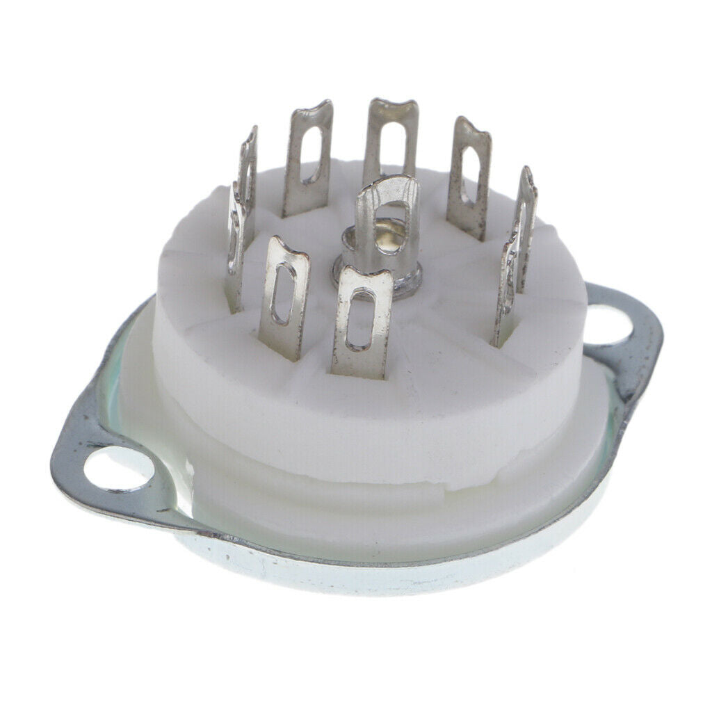 GZC9-F Ceramic 9pin PCB Mounting Tube Socket for 12AX7,12AT7,6922