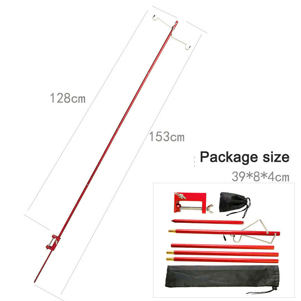 Outdoor Camping Lamp Holder Bracket Portable Tent Hanger Hook Fixing Stand