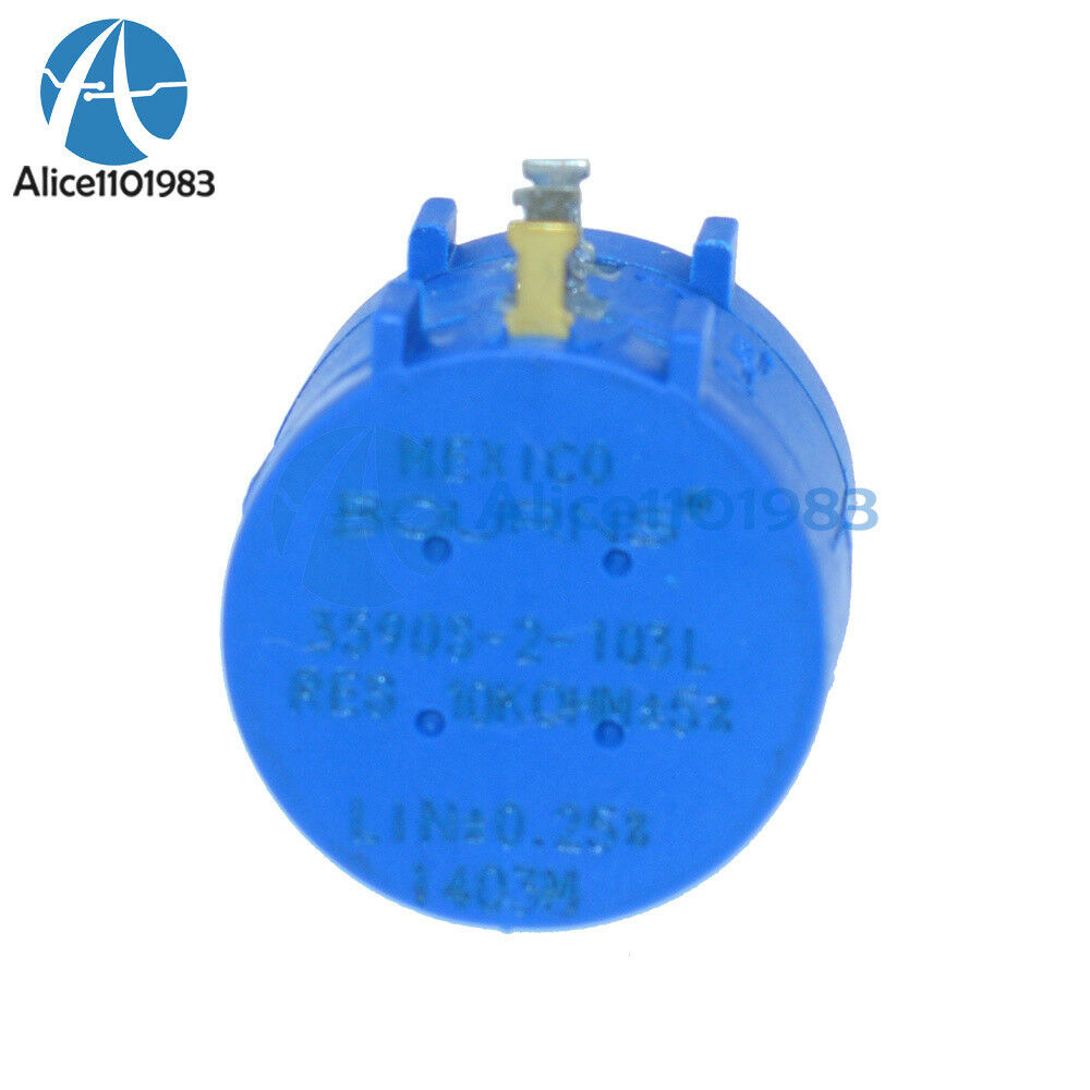 5PCS 10K Ohm 3590S-2-103L Rotary Wirewound Precision Potentiometer Pot 10 Turns