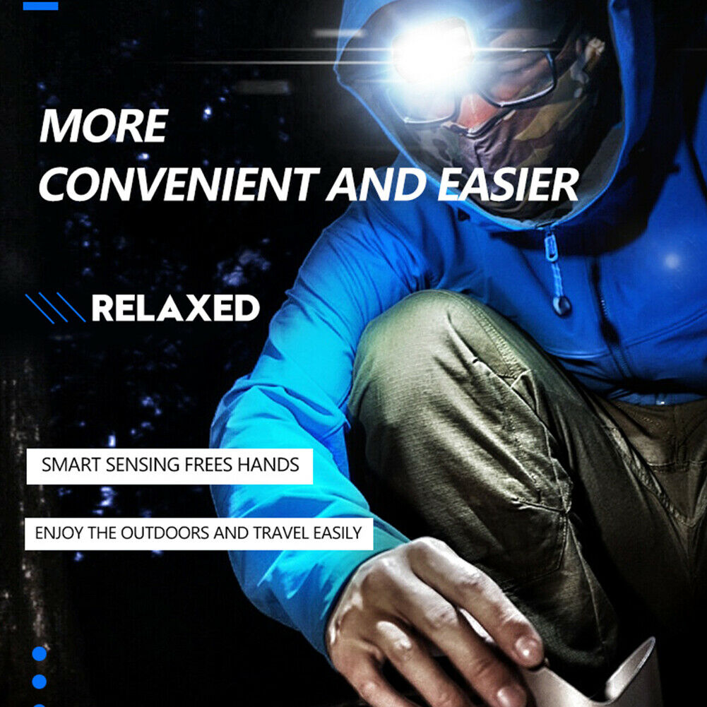 5W COB LED Headlamp Headlight 3 Modes Waterproof Outdoor Cycling Torch @