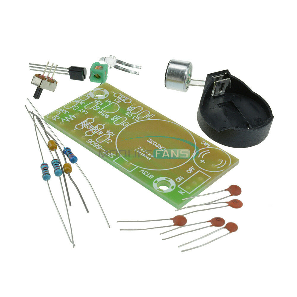 New Simple FM Wireless Microphone Parts Electronic Training DIY Kit 80MHz-108MHz