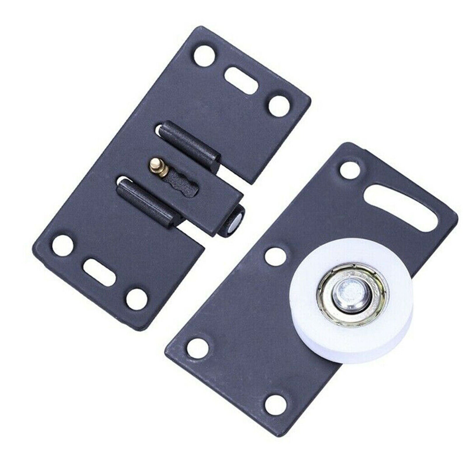 Black Sliding Door Wheels Rollers Pulleys Runners For Cupboard Wardrobe Cab Kit