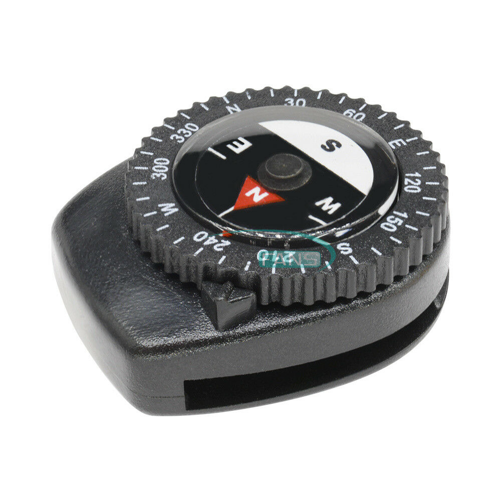 2PCS Liquid-filled Mini Clear Compass w/ Clip Outdoor Molle Backpack Pouches MF