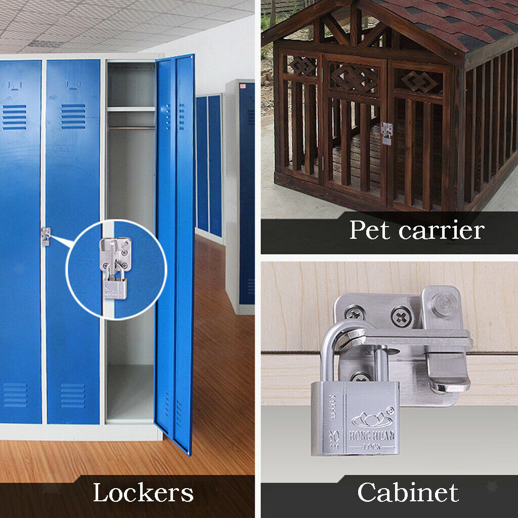 1pc Door Latch Lock Door Security Staple Hasp for Cupboard Multi-Purpose A