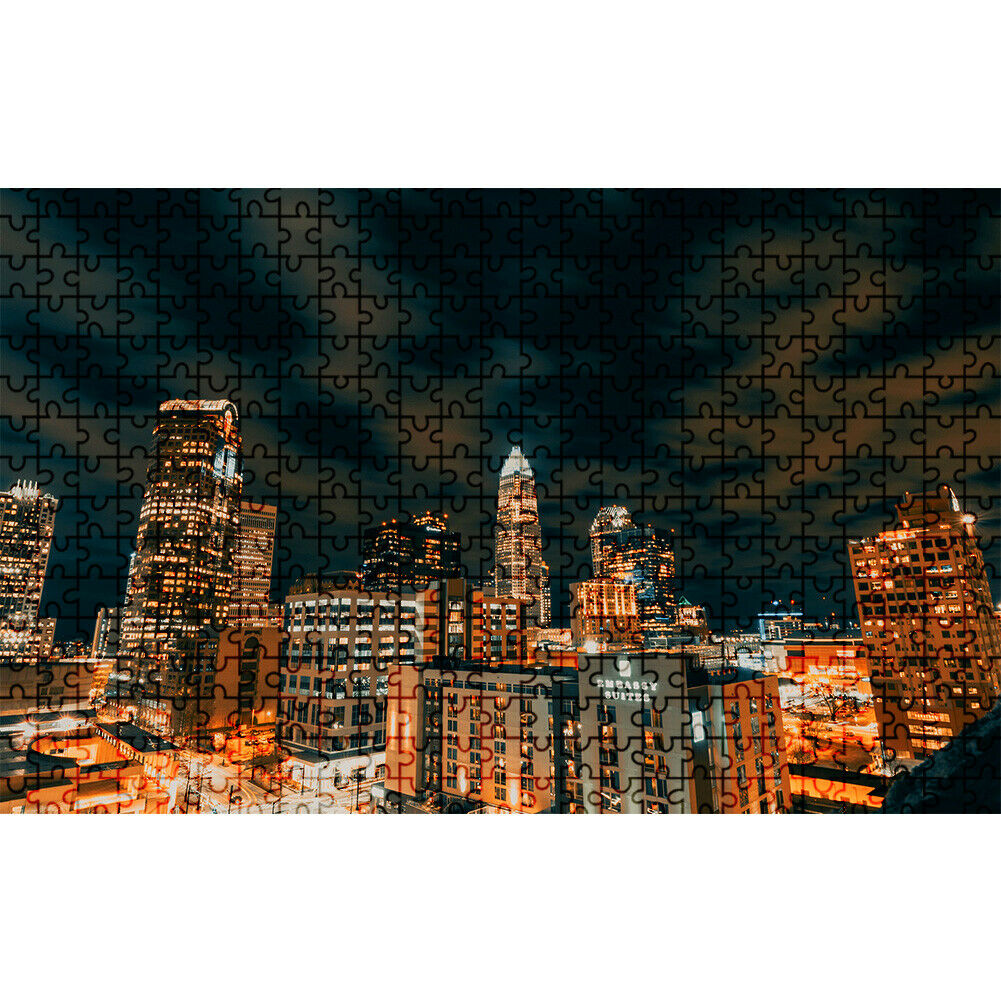 1000 Pieces Lighting City Paper Jigsaw Puzzles Assembling Picture 75 X 50cm @