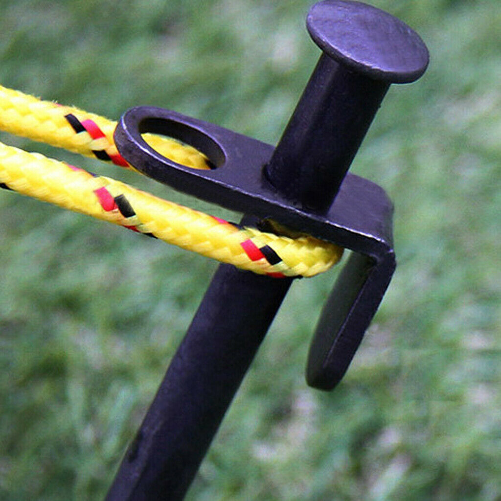 Pack 5x HEAVY DUTY High Strength STEEL Camping Tent Canopy Stakes Pegs 20cm