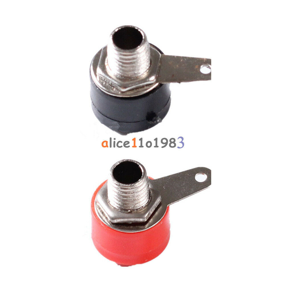 20PCS Short JS-910B Red Black 4mm Banana Female Jack Terminal for Speaker Audio