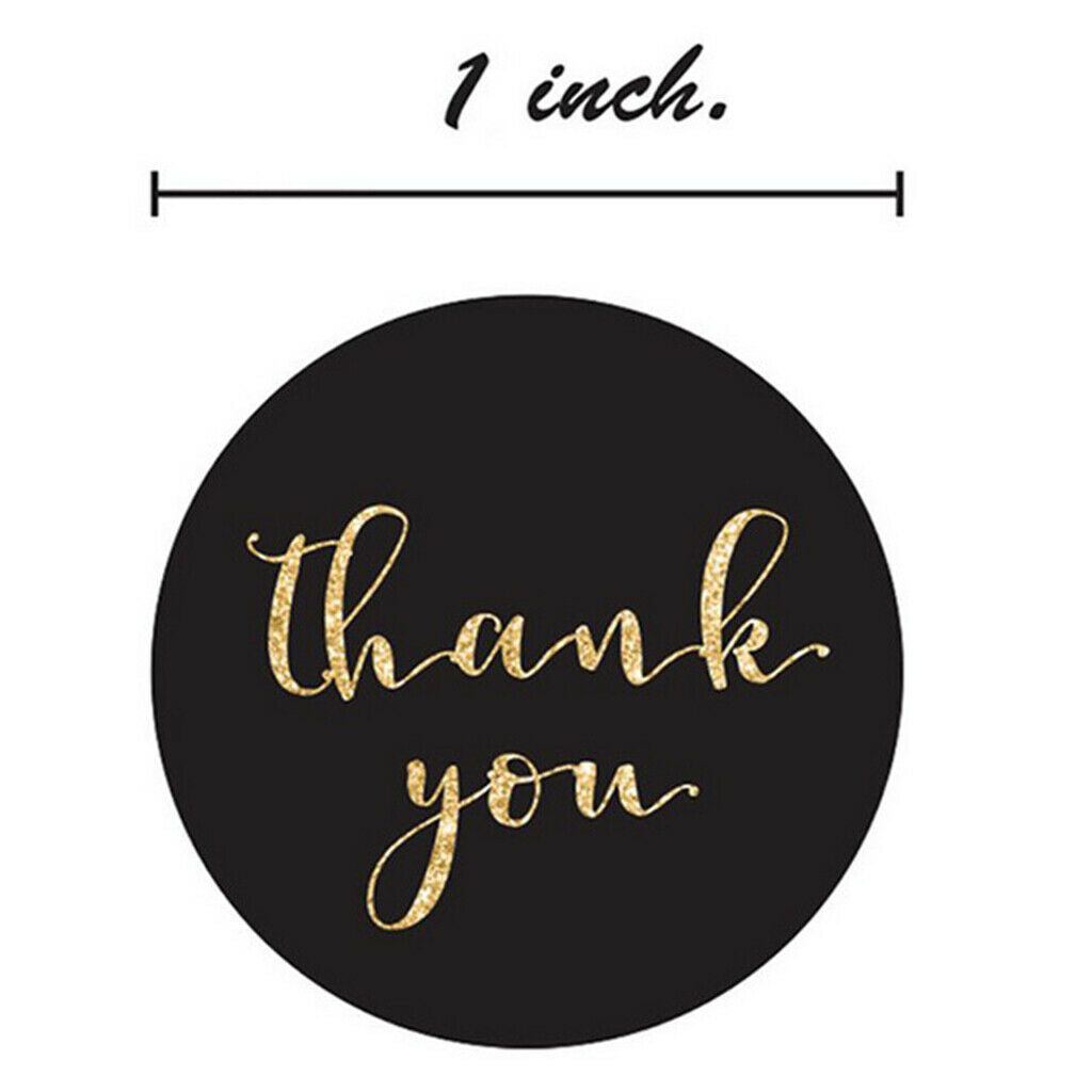 1000 Pieces Thank You Sealing Stickers Round Paper Seals Labels DIY Craft