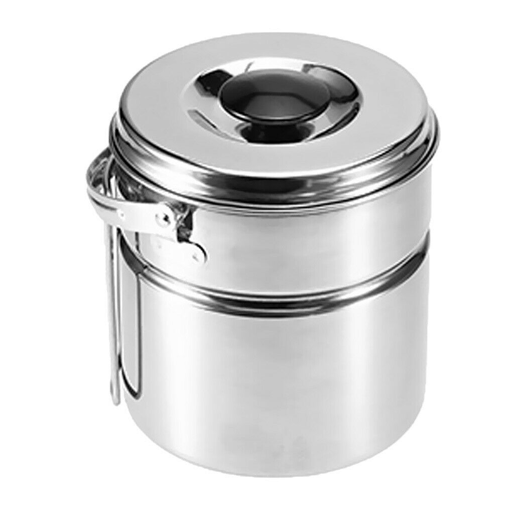 Small Outdoor Camping Hanging Pot Boil Water Cookware with Lid and Handle