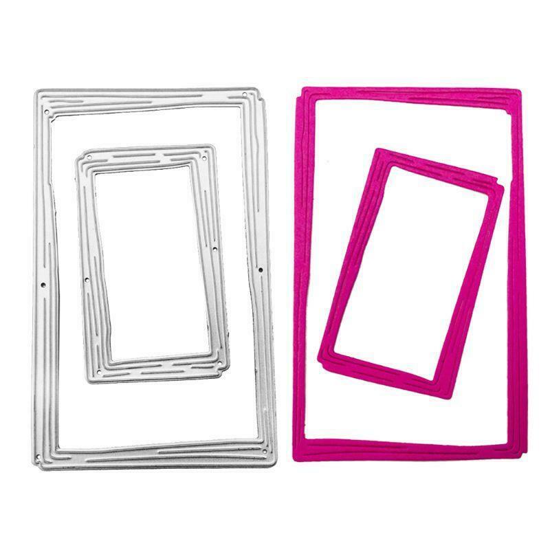 Rectangular Frame Metal Cutting Dies Stencil Scrapbooking DIY Album Stamp Paper