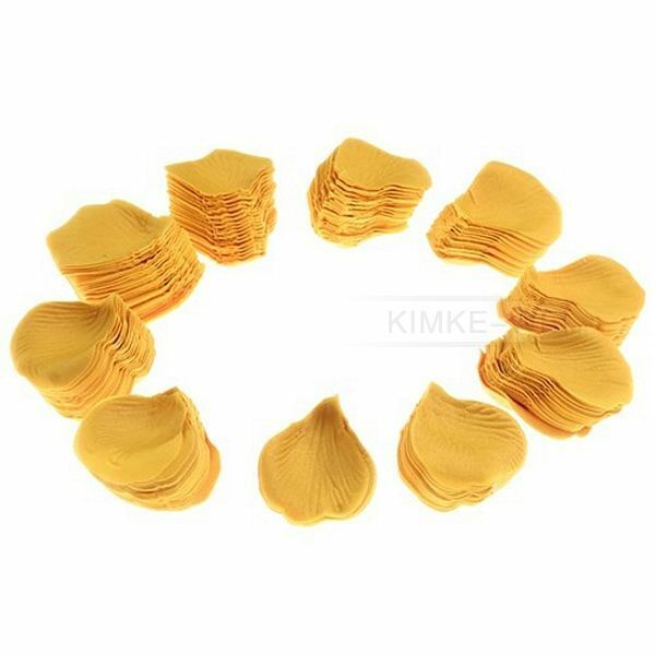 1000 Sunshine Yellow Silk Rose Petals Wedding Flowers