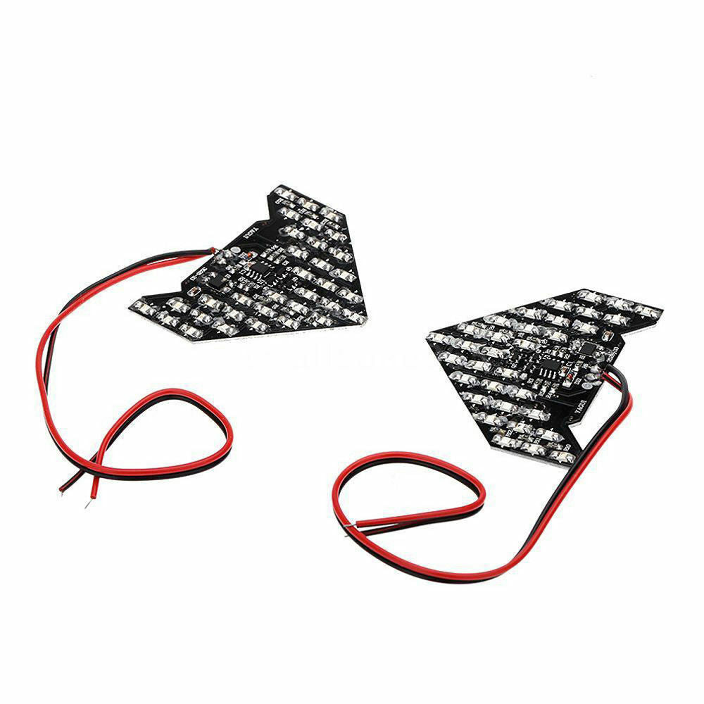 (2) Amber 33-SMD Sequential LED Arrows for Car Side Mirror Turn Signal Lights