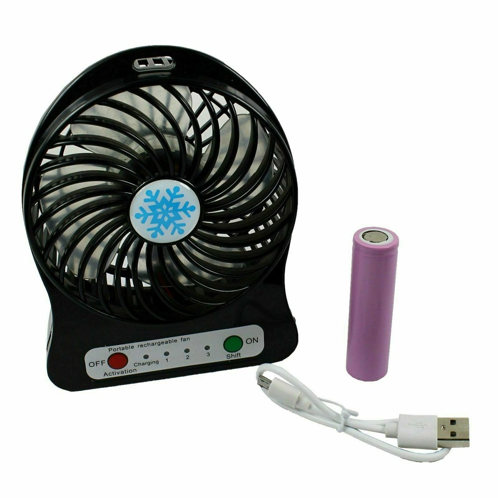 Portable Rechargeable Fan air Cooler Mini Operated Desk USB - NO Battery