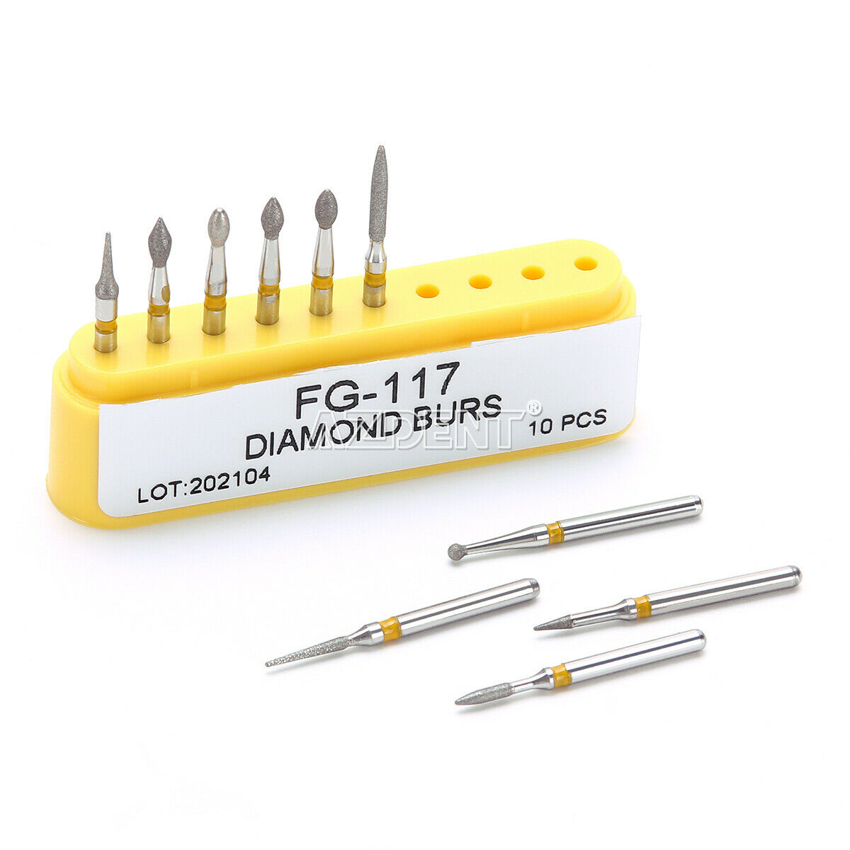 100 X Dental Composite Repair Diamond Burs Drills FG-117 High Speed Handpiece