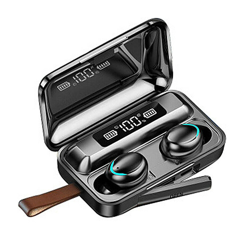 Wireless Bluetooth 5.0 Earphones 9D Stereo LED Water Resistant Earbuds New