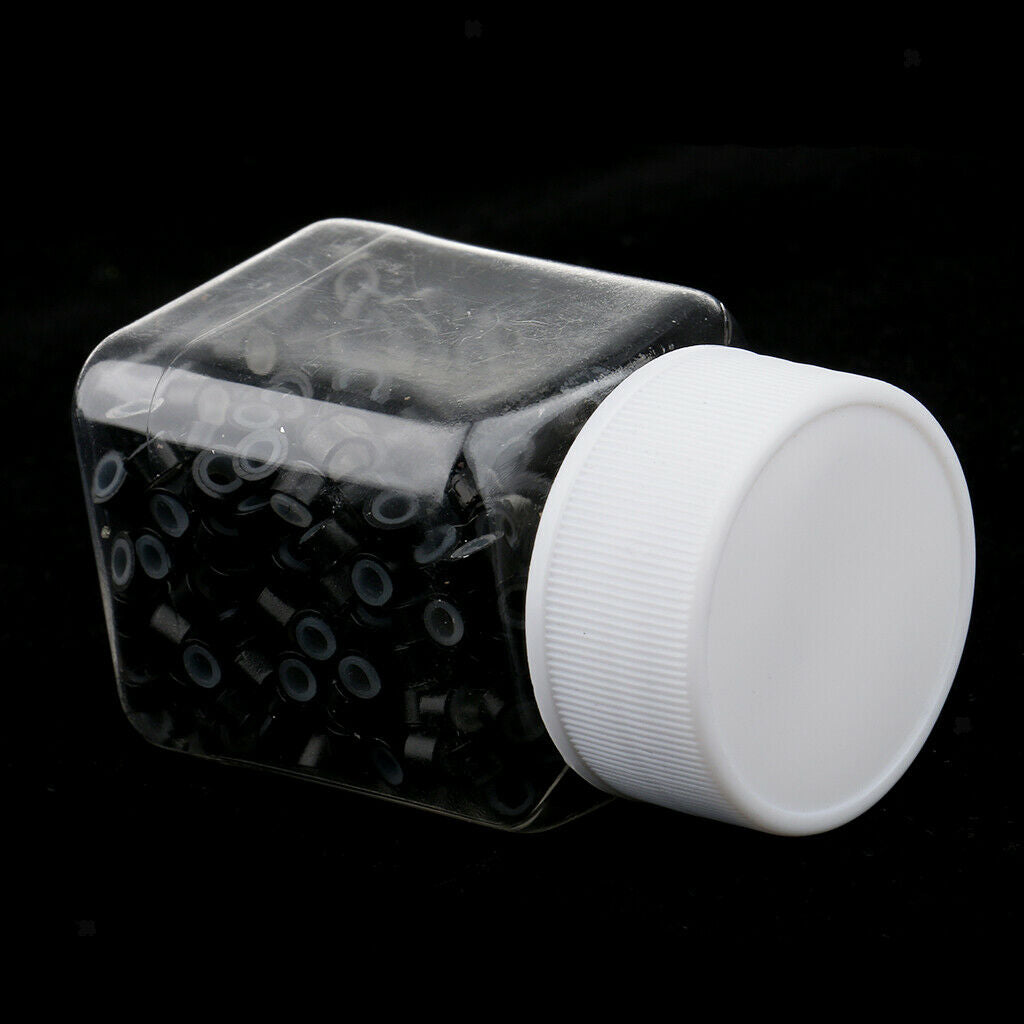 1000 Pieces Hair Extension Silicone Loop Micro Beads