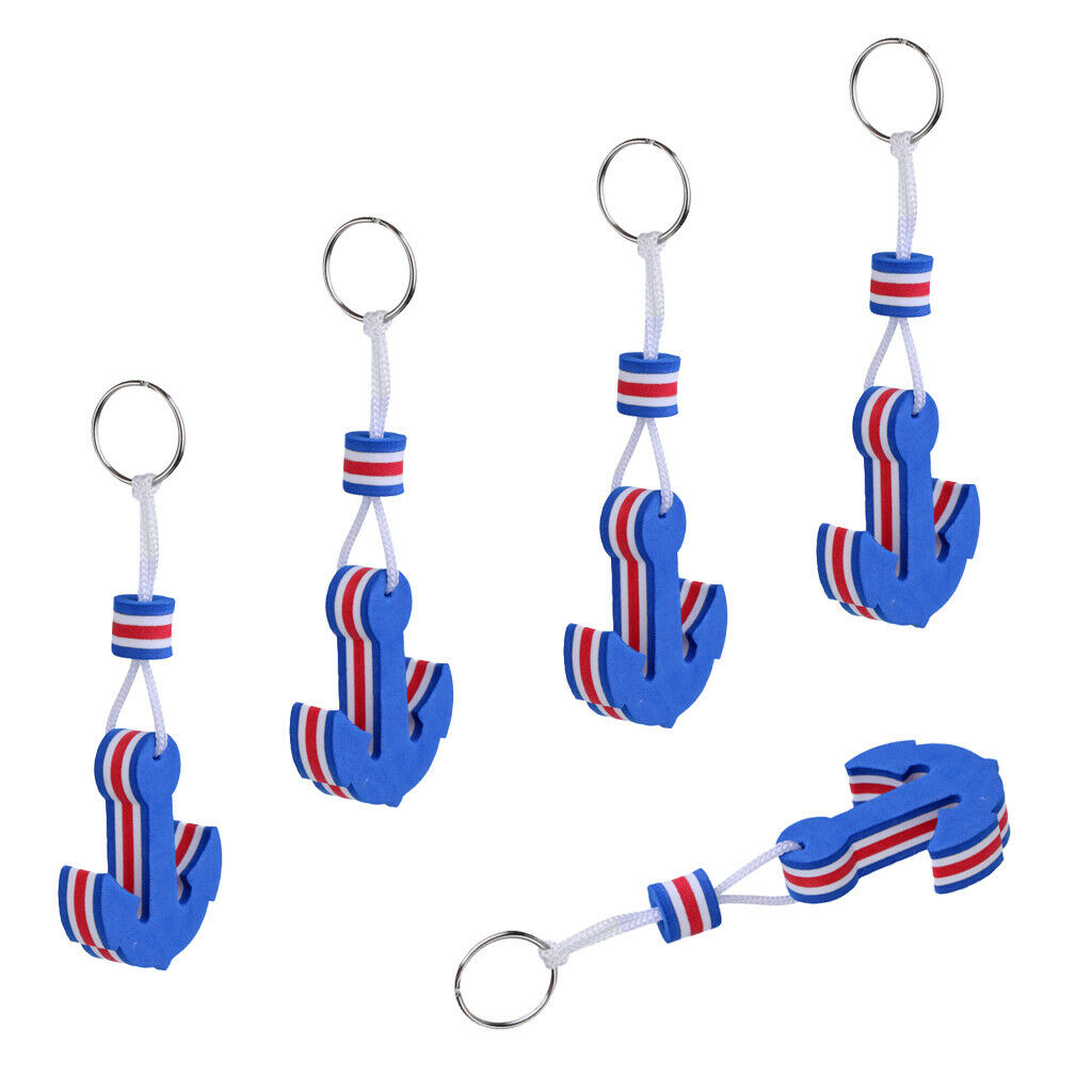 (5 Piece Pack) Boating Enthusiastic Favorite Gifts Keychain Keyring (Anchor