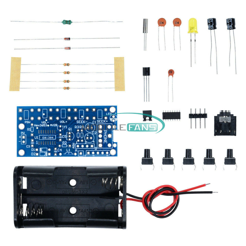 Wireless Stereo FM Radio Receiver Module PCB DIY Electronic Kits 76MHz-108MHz M