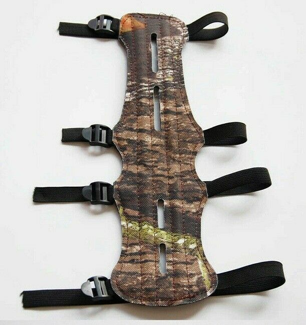 New Archery Camouflage Leather four armed Armguard Hunting Armbands with 4-Strap