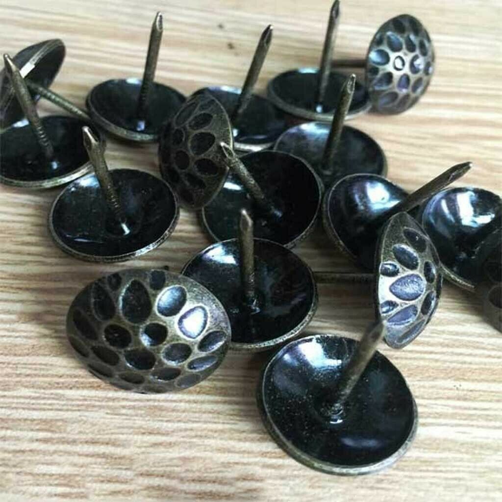 100 X Dots Upholstery Tacks Nails Furniture Decor Bronze Stud Pins 19*20MM