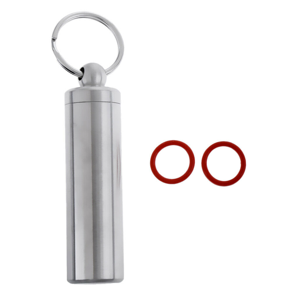 Waterproof Stainless Steel Capsule Pill Container Box Case