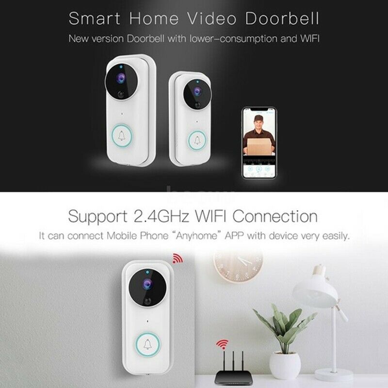 Intelligent Video Doorbell Wireless WiFi Intercom Video Doorbell Camera RemoteJ4