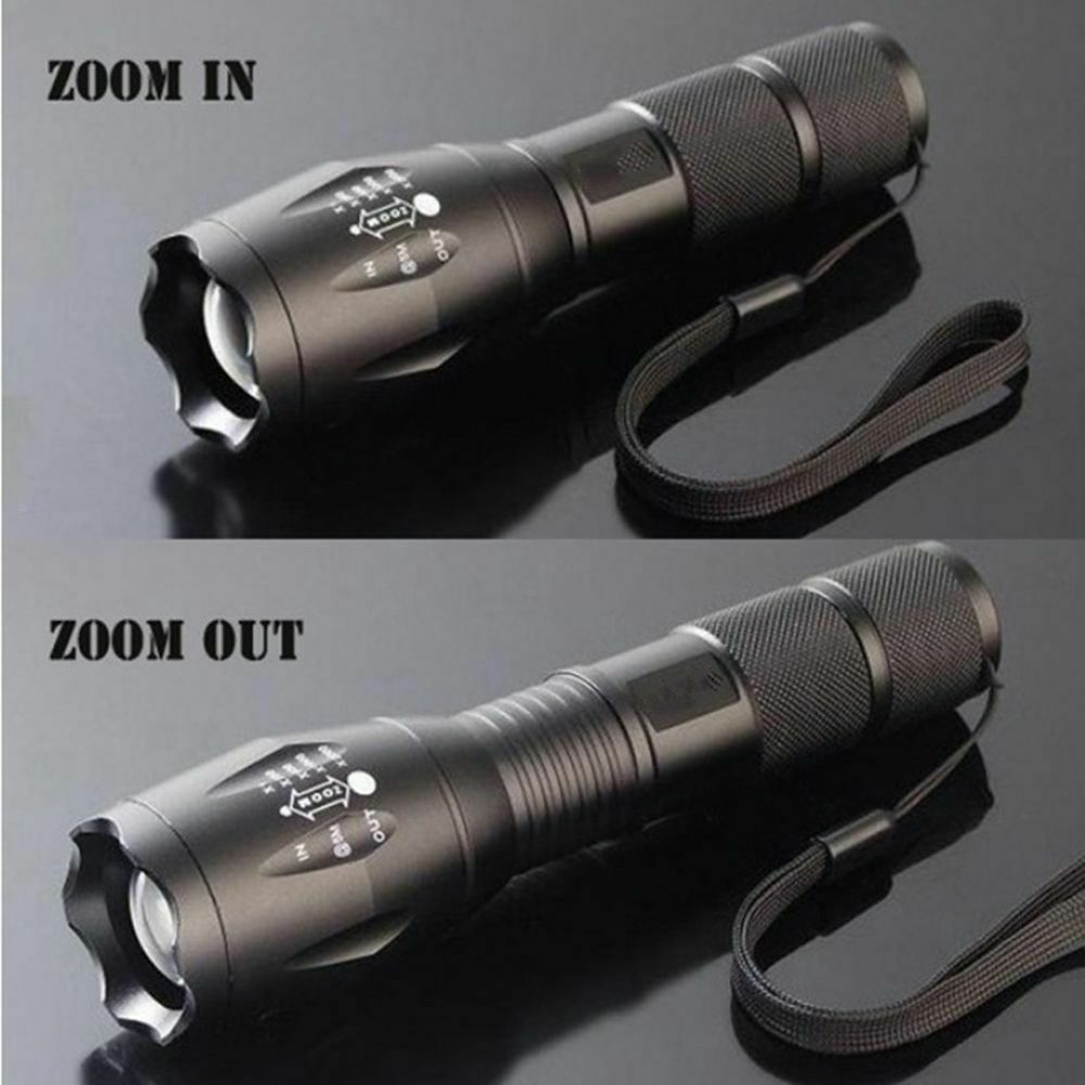 Durable Hiking Zoomable 500 Lumen LED E17 XM-L Flashlight Waterproof Torch