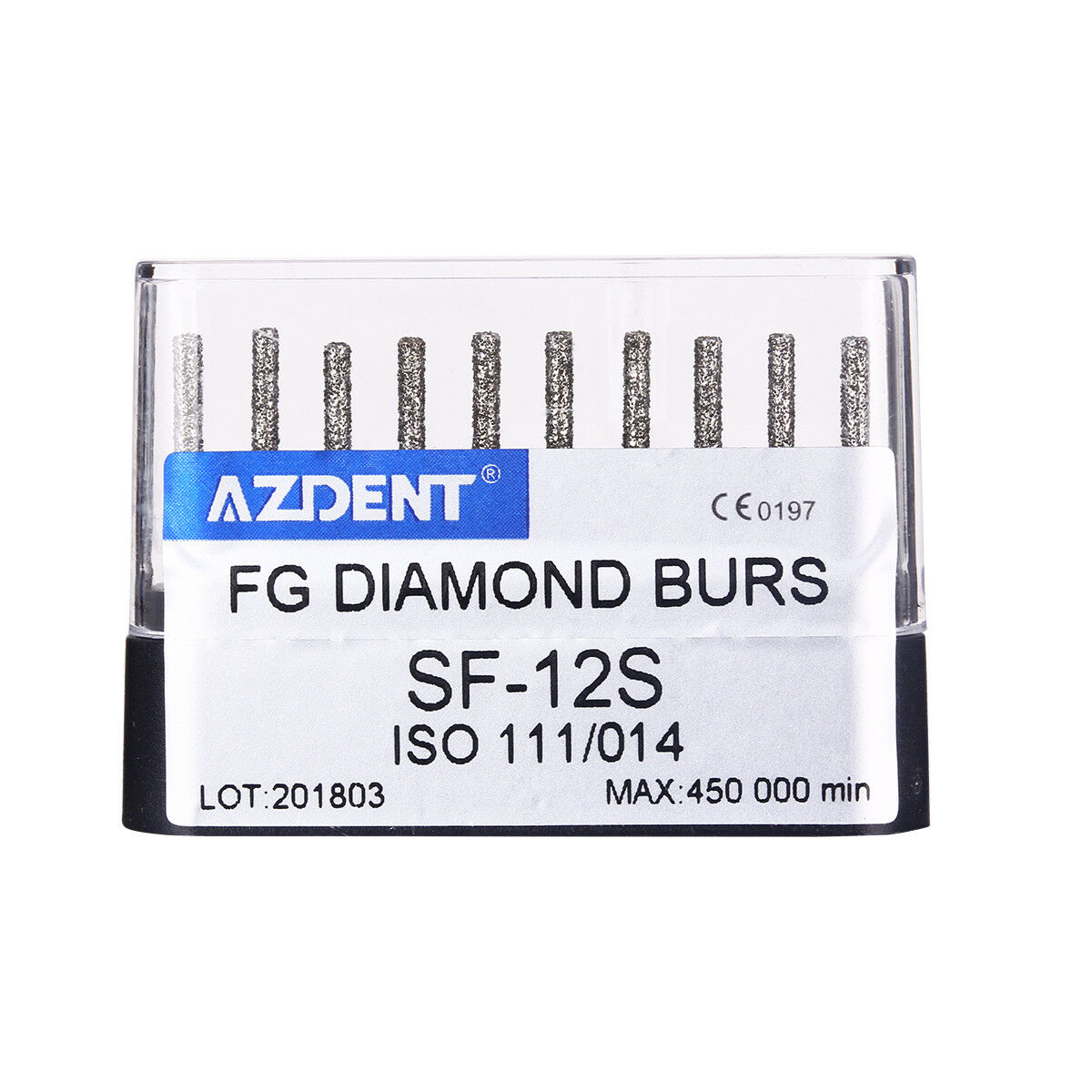 100 X Dental Diamond FG Burs Drill SF-12S For High Speed Handpiece AZDENT