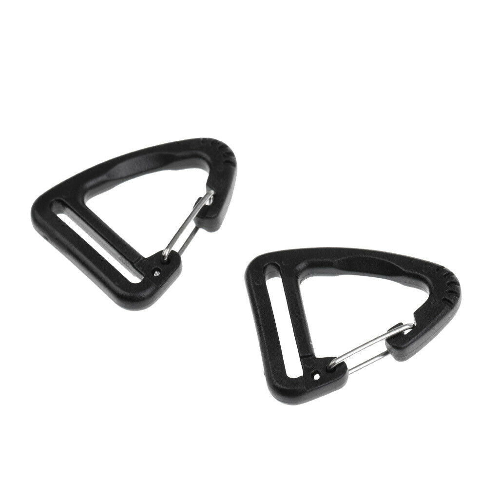 10x Plastic Buckles Hook Climbing Carabiner Hanging Keychain Link Strap 25mm