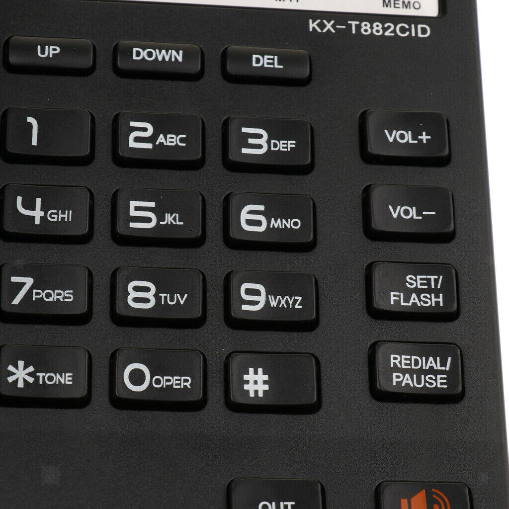 Fixed Dial Telephone Corded Home Office Hotel Desktop Landline Phone Black
