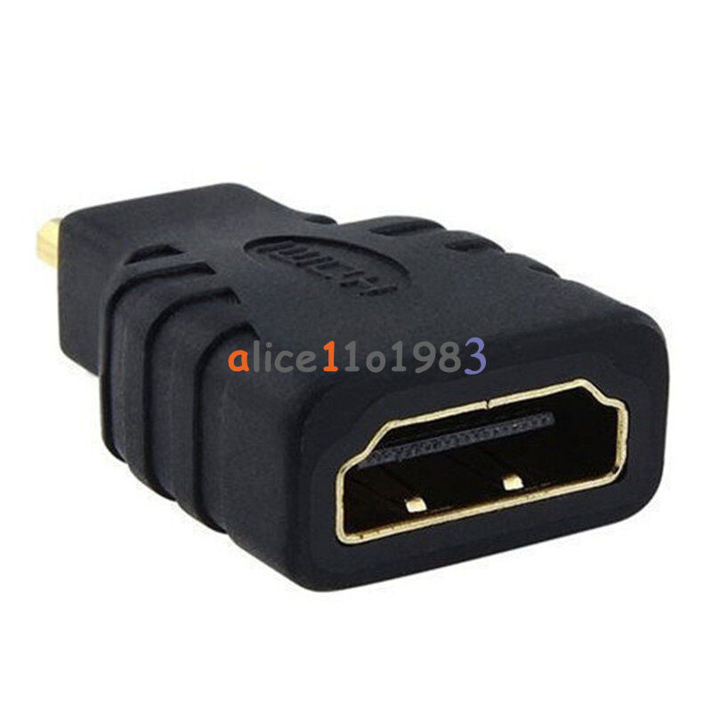2PCS HDMI Female to Micro Male Converter Adapter Connector For HDTV Camera LCD