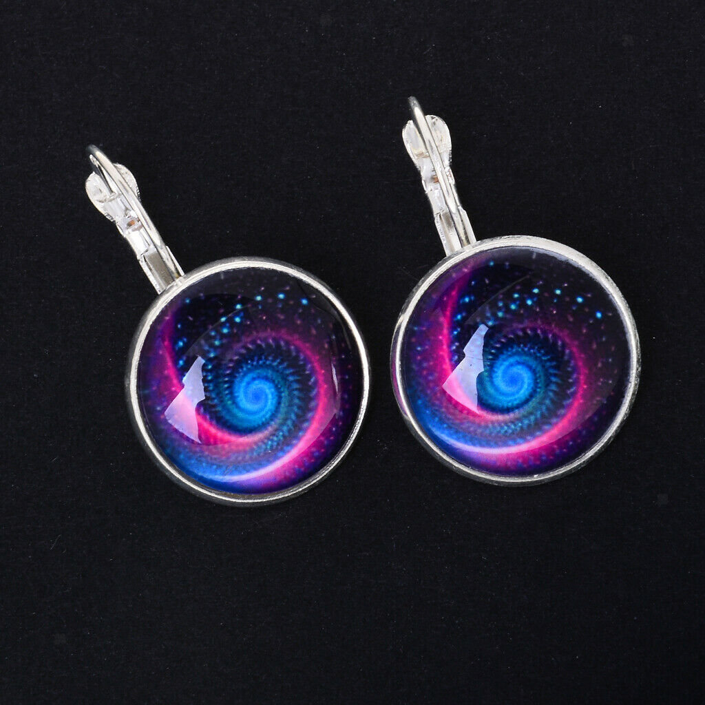 Unique Dazzling Galaxy Star Time Gem French Huggie Fashion Earrings