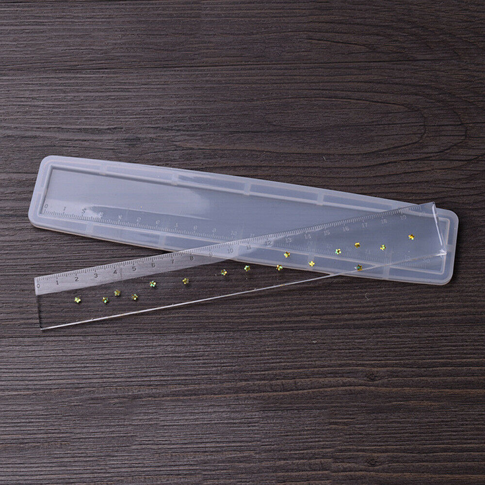 Rectangle Transparent Silicone Mold for DIY 20cm Ruler Mould Handmade Craft Tool