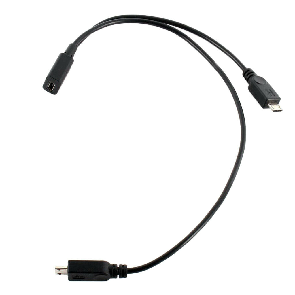 Micro USB Data Charge Extension Cable Y Splitter Female to 2 Male Adaptor