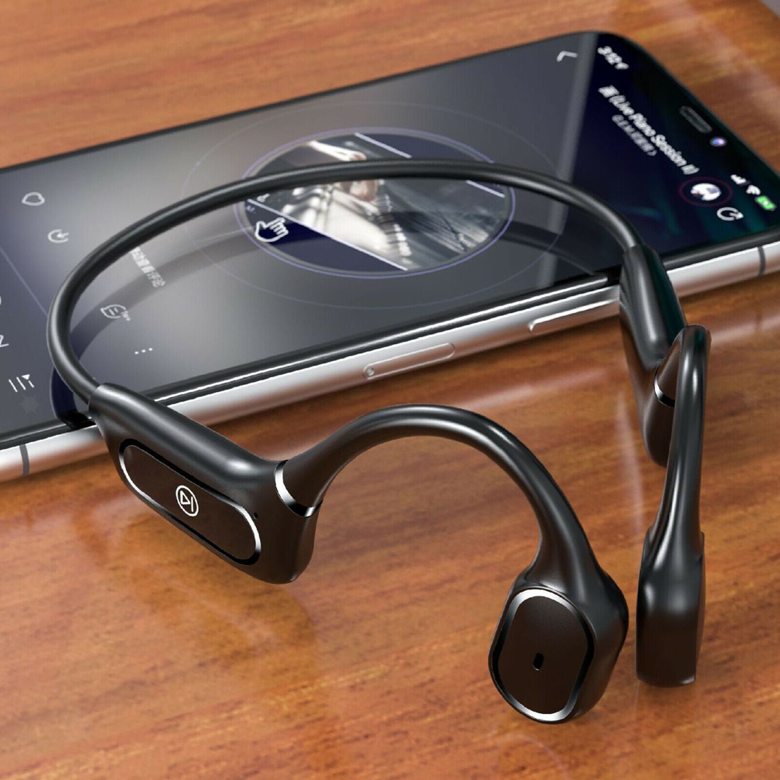 Open Ear Bluetooth Headset Bone Conduction TWS Sport Earphones for Bicycling