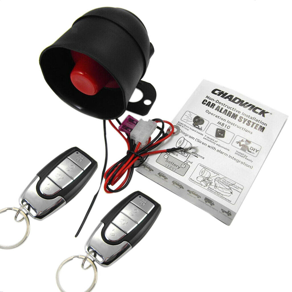Universal Car Alarm Security System Anti-Theft Burglar with 2 Remote Control