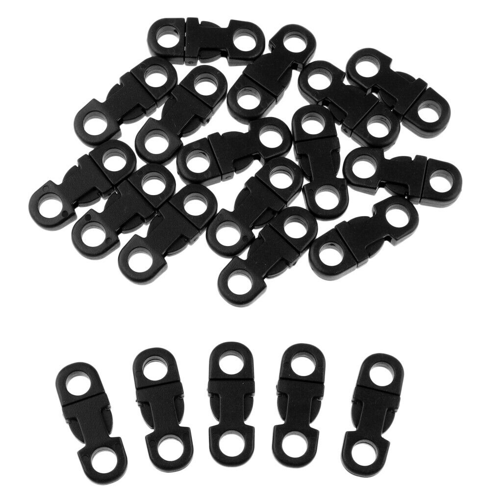 20pcs Outdoor Paracord Bracelet Cord Keychain Side Release Buckle Clip for 5mm