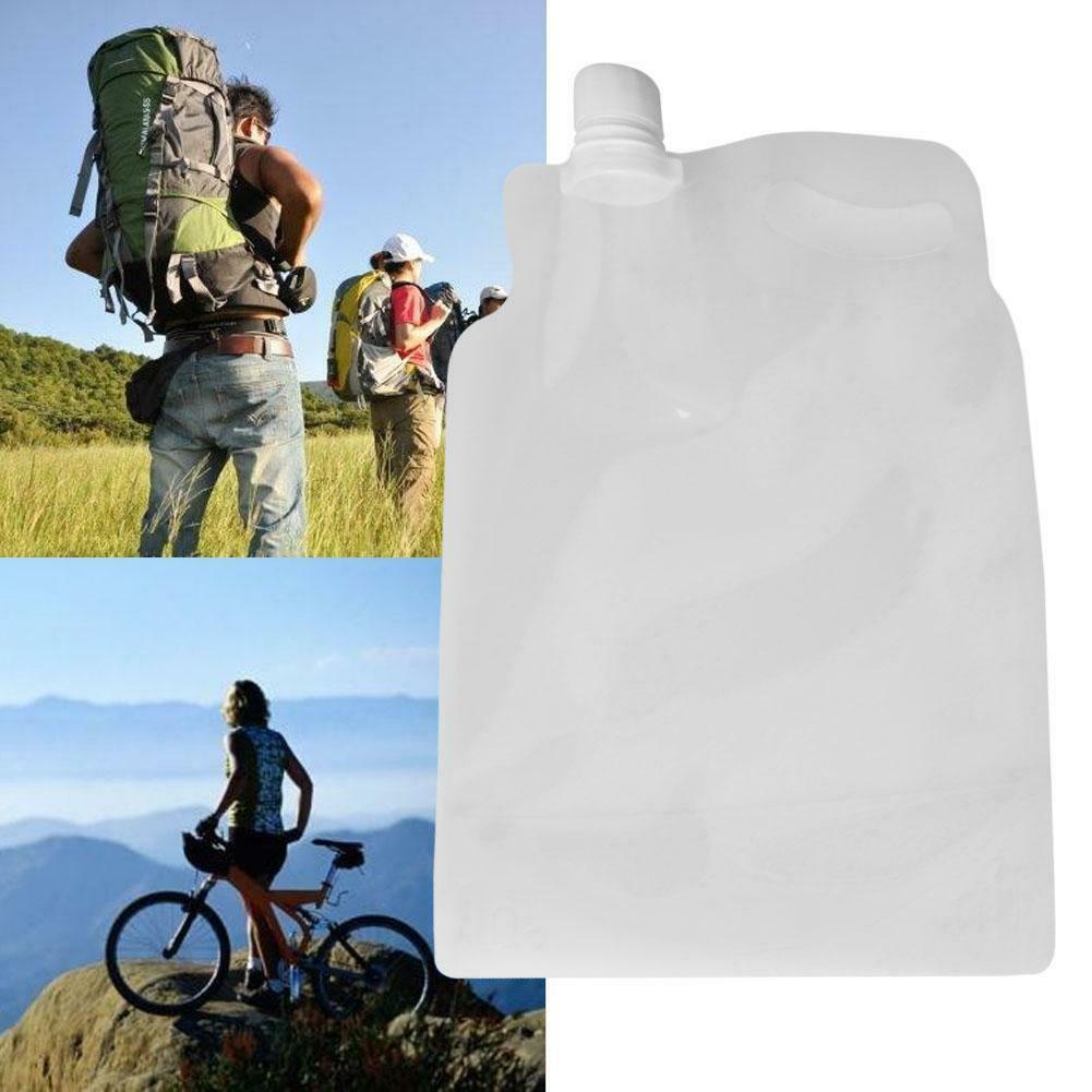 Portable 2L Foldable Drinking Water Bag for Outdoor Camping Hiking Riding C#P5