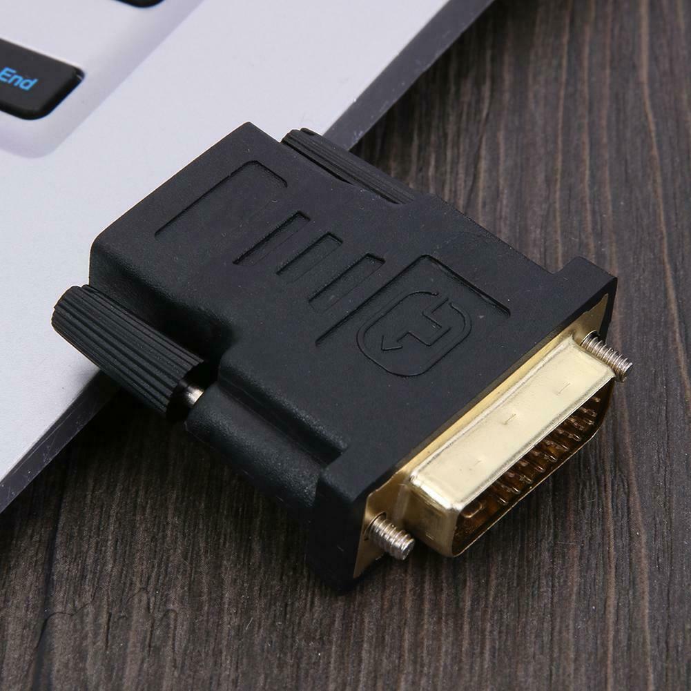 HDMI-compatible Female to DVI 24+1Pin Male Converter Adapter Cable Connecto @