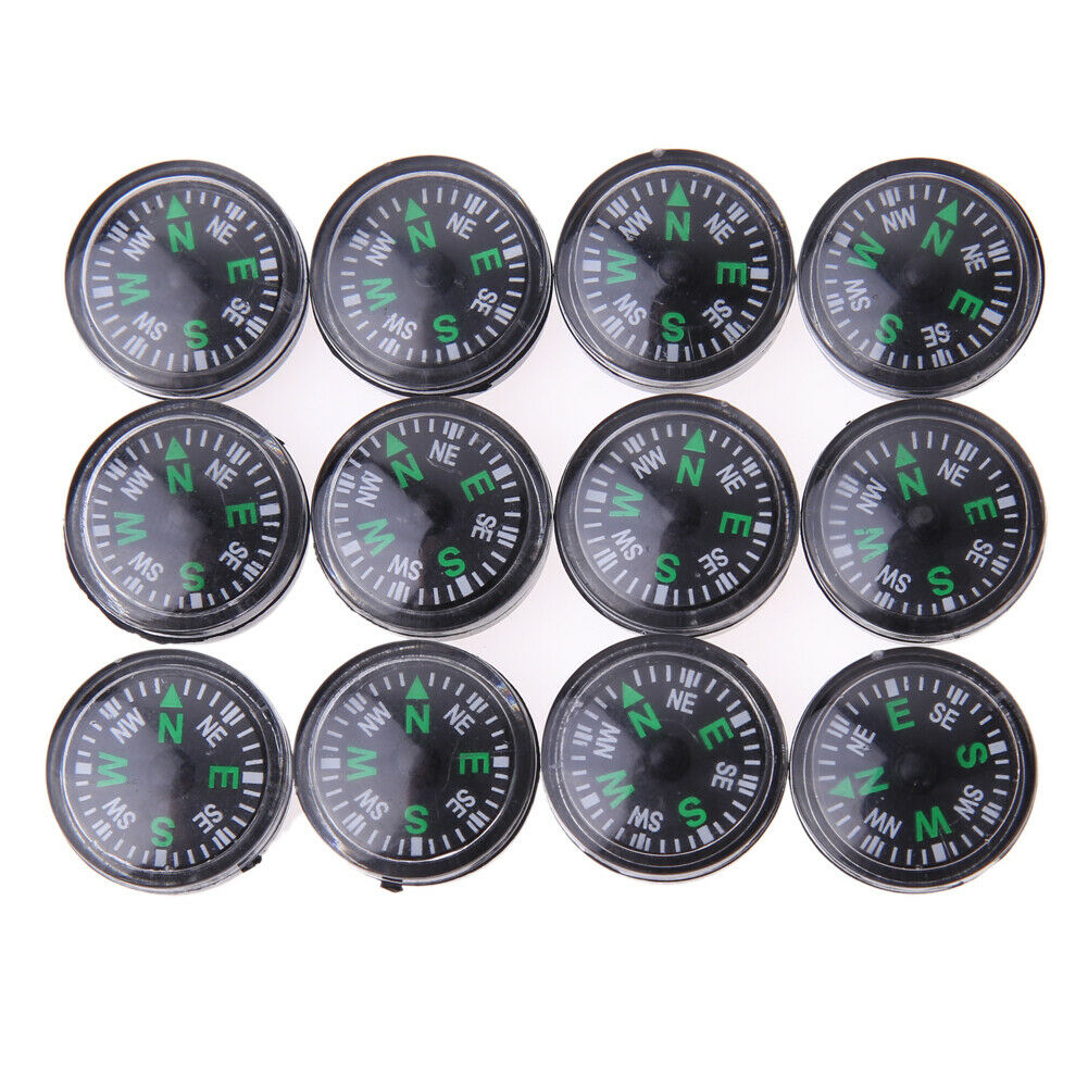 12 pieces 20mm new Small Mini Portable Compass for Travel Navigation Directi @