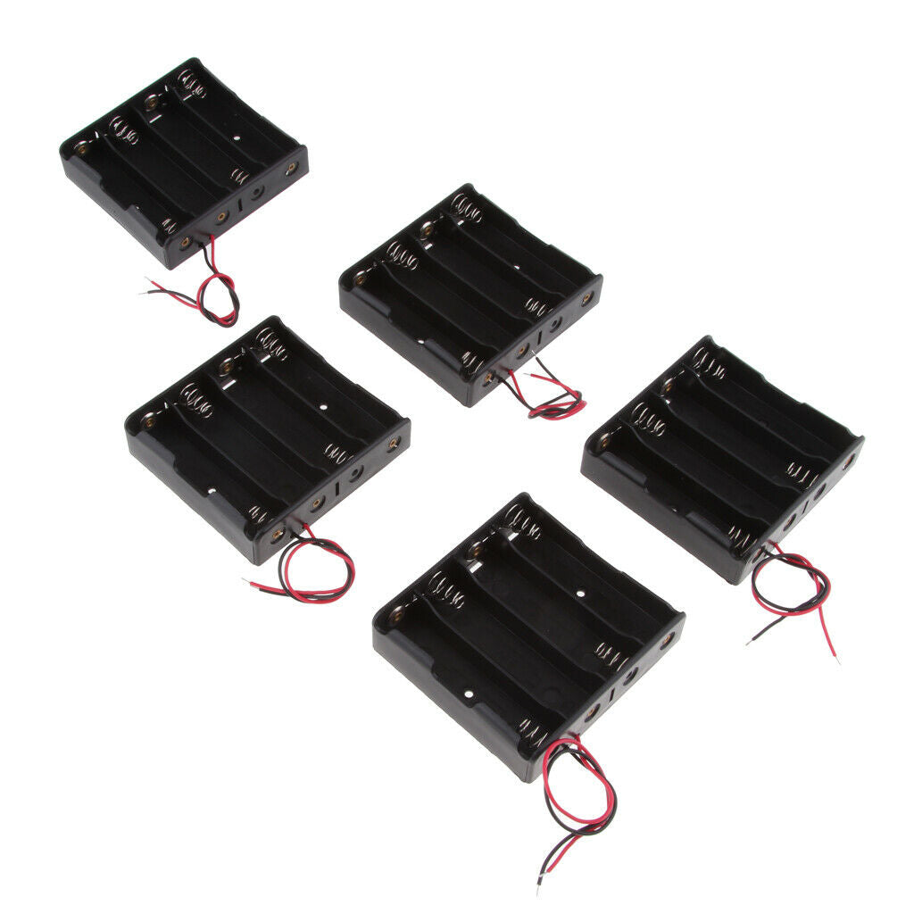 18650 Battery Holder Case, 4-Slot x 3.7V 18650 Batteries Storage Box Case with